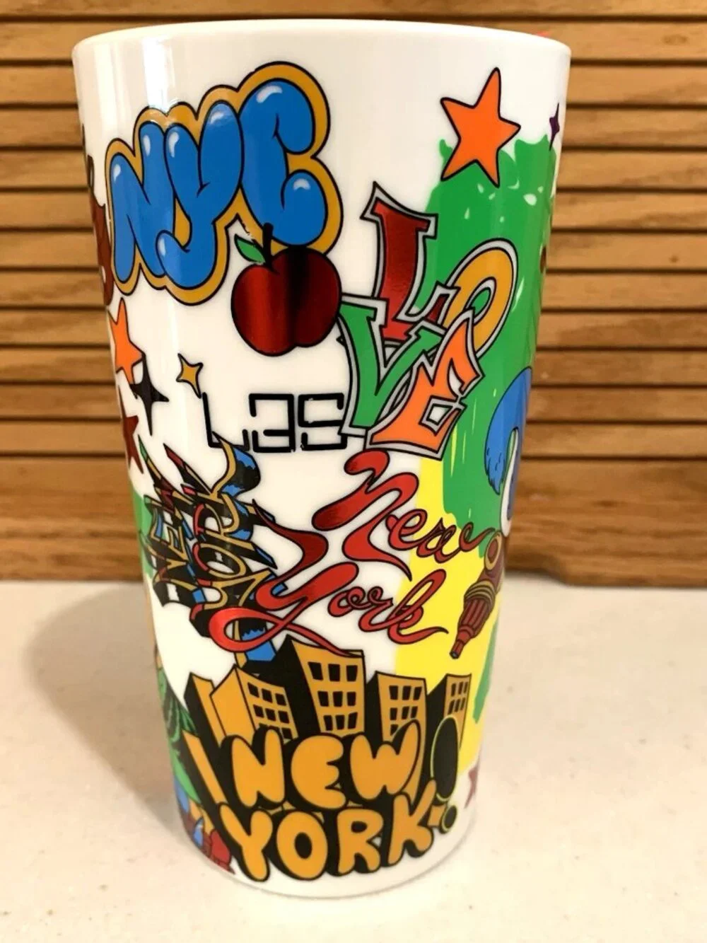 STARBUCKS x MARCOS CHIN MUG Tumbler Limited Edition Graffiti Ceramic Travel 12oz